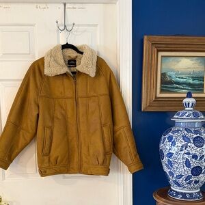 Women’s Urban Outfitters Brown Faux Suede Shearling Jacket Size Small